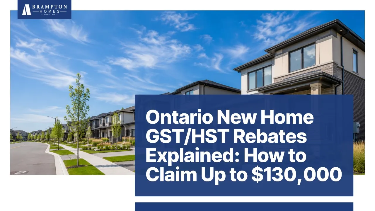 Ontario New Home GST/HST Rebates Explained: How to Claim Up to $130,000 - Featured Image - Brampton Homes